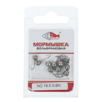 Мормышка вольф. SKYFISH "Дробинка с отверстием", черный никель №19-5.0-BN